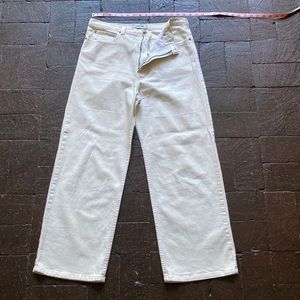 Rachel Comey Large cream denim wide-legged high-waist jean